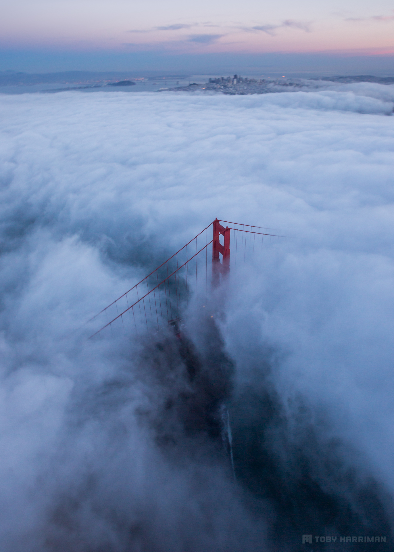 Flying over Golden Gate