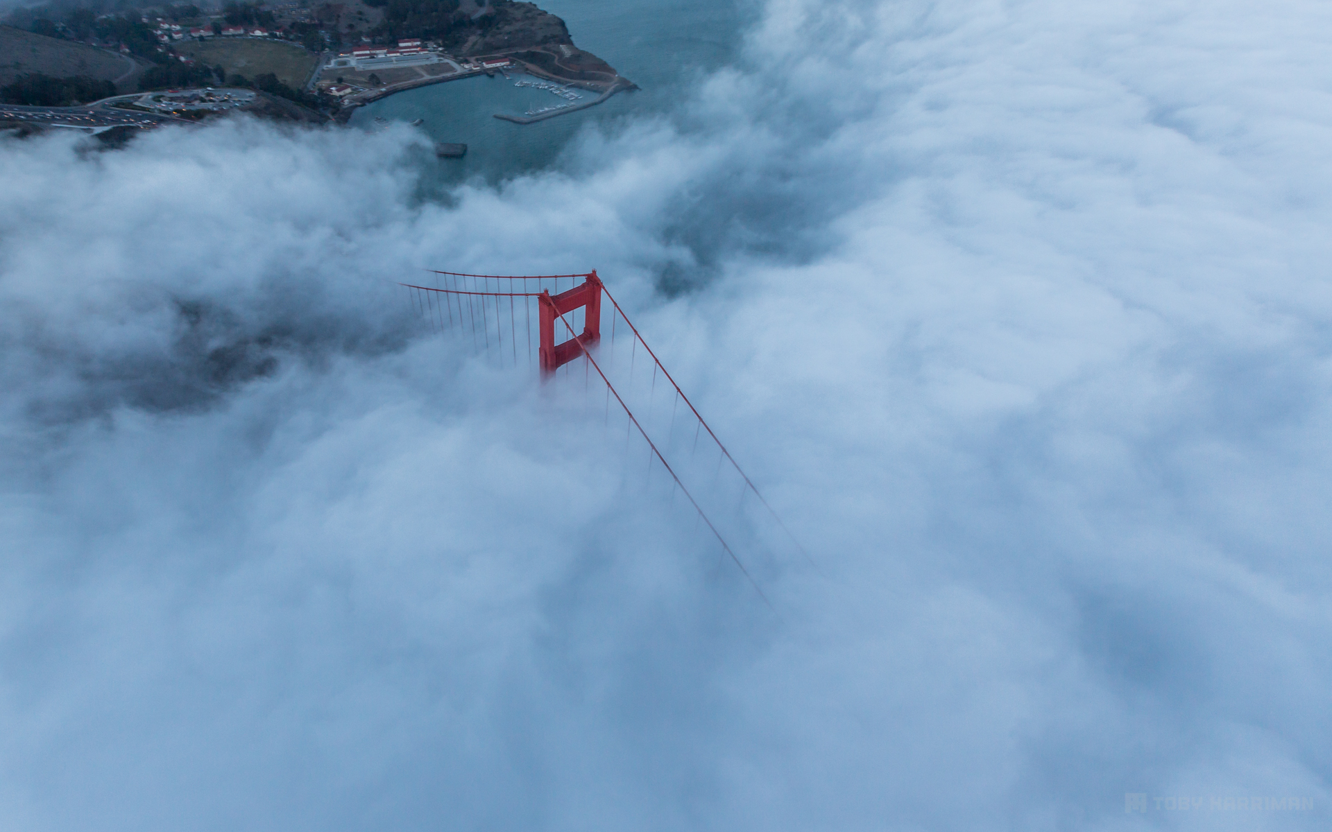 Flying over Golden Gate 2