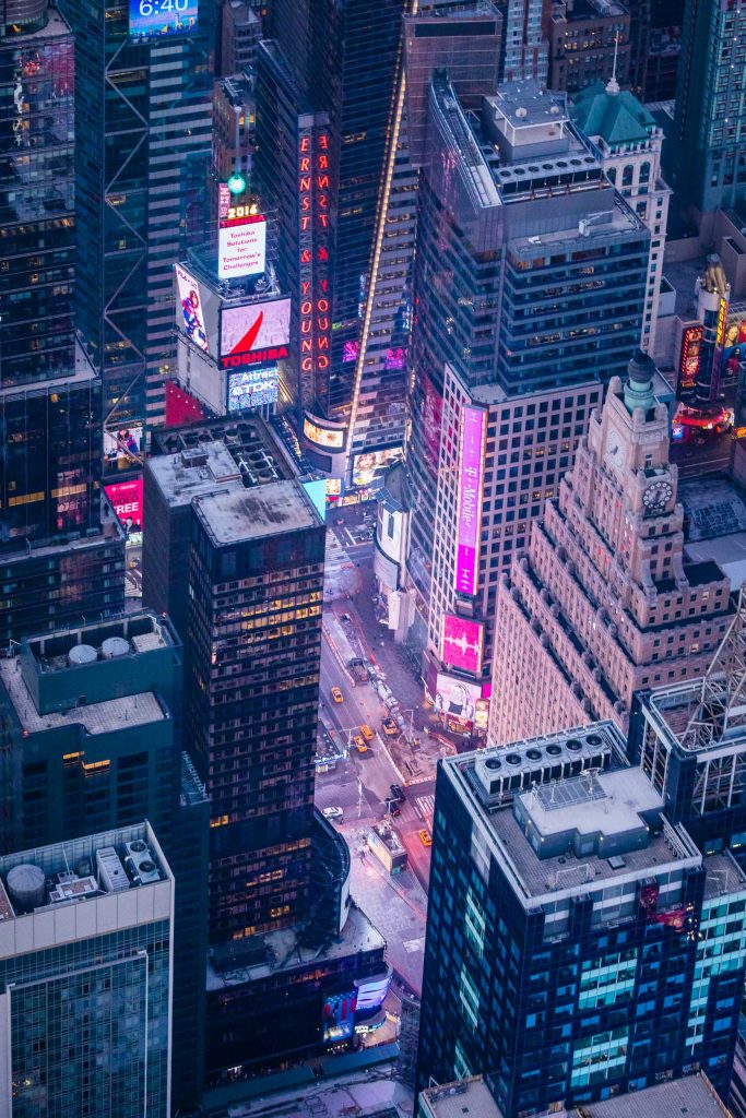 Manhattan Times Square Nyc Aerial Night Toby Harriman 2549