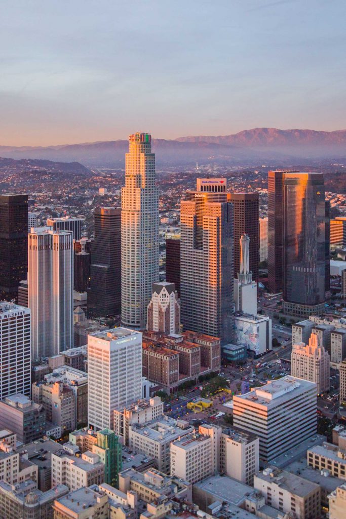 Downtown Los Angeles Aerial Photography US Bank Tower - Toby Harriman