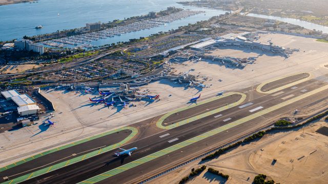 San Diego International Airport Terminal 2 Aerial San