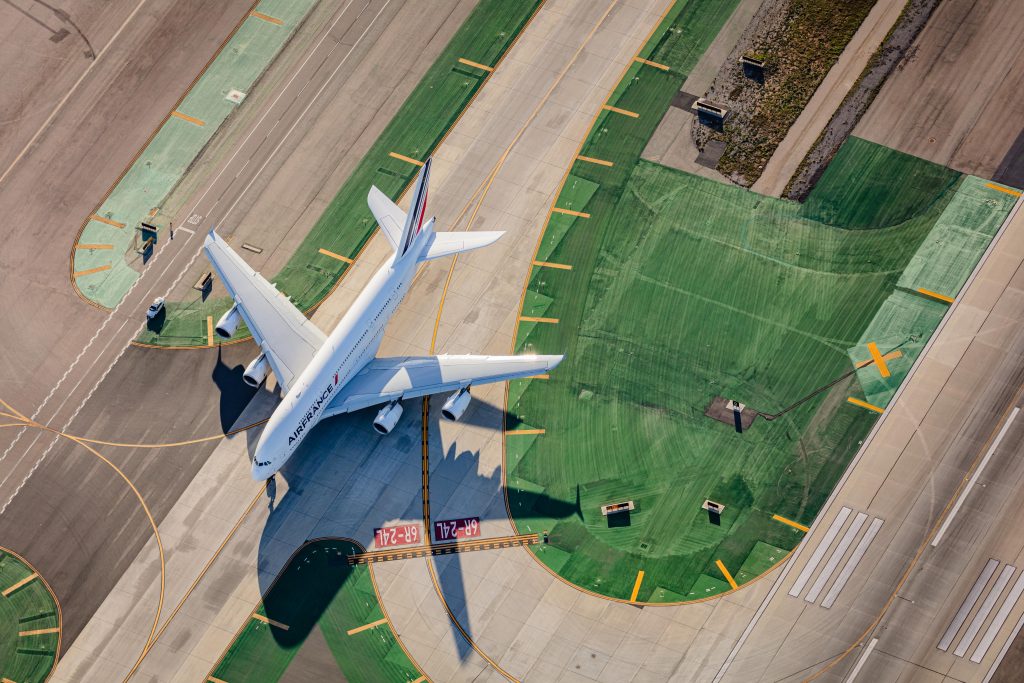 Air France A380 LAX Aerial Airport Photography California