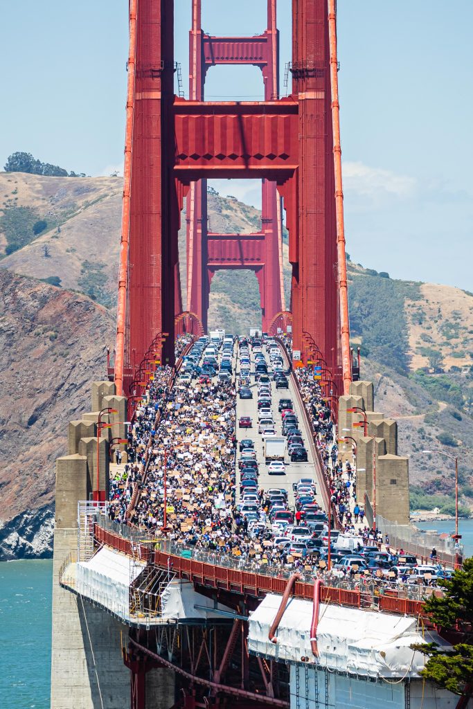 BLM Black Lives Matter Protest on Golden Gate Bridge San Francisco California - Documentary Photography by Toby Harriman - June 2020 - 3