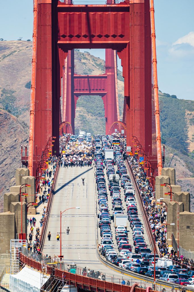 BLM Black Lives Matter Protest on Golden Gate Bridge San Francisco California - Documentary Photography by Toby Harriman - June 2020 - 4