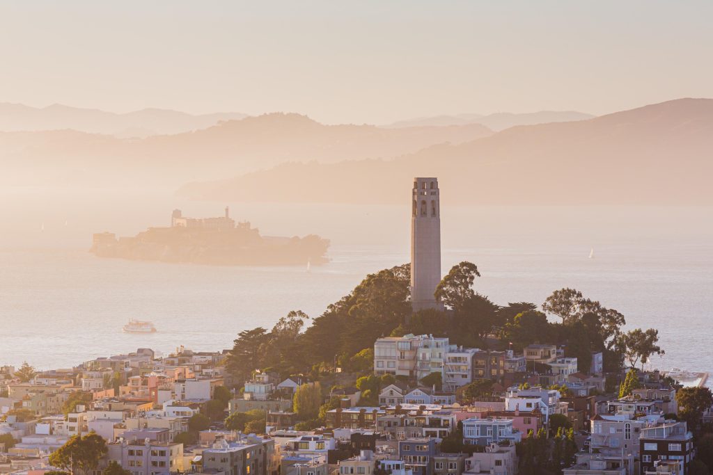 Coit Tower Alcatraz San Francisco Fine Art Photography