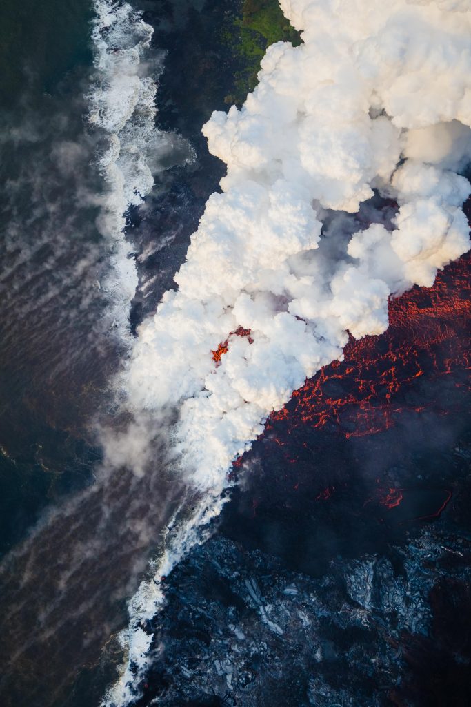 Hawaii Kilauea Volcano Lava Ocean Entry Laze 2