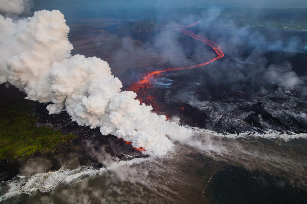 Hawaii Kilauea Volcano Lava Ocean Entry Laze 3