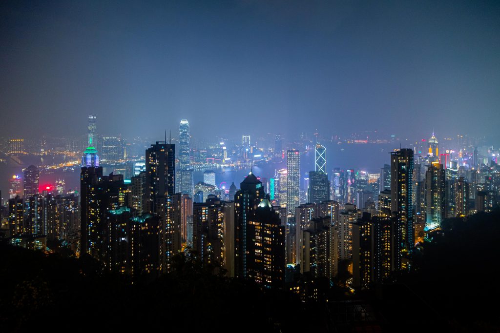 Victoria Peak Hong Kong Skyline - Night Photography