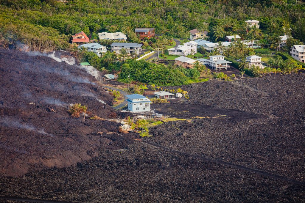 Kapoho Bay Hawaii Lava Destroyed Homes 2