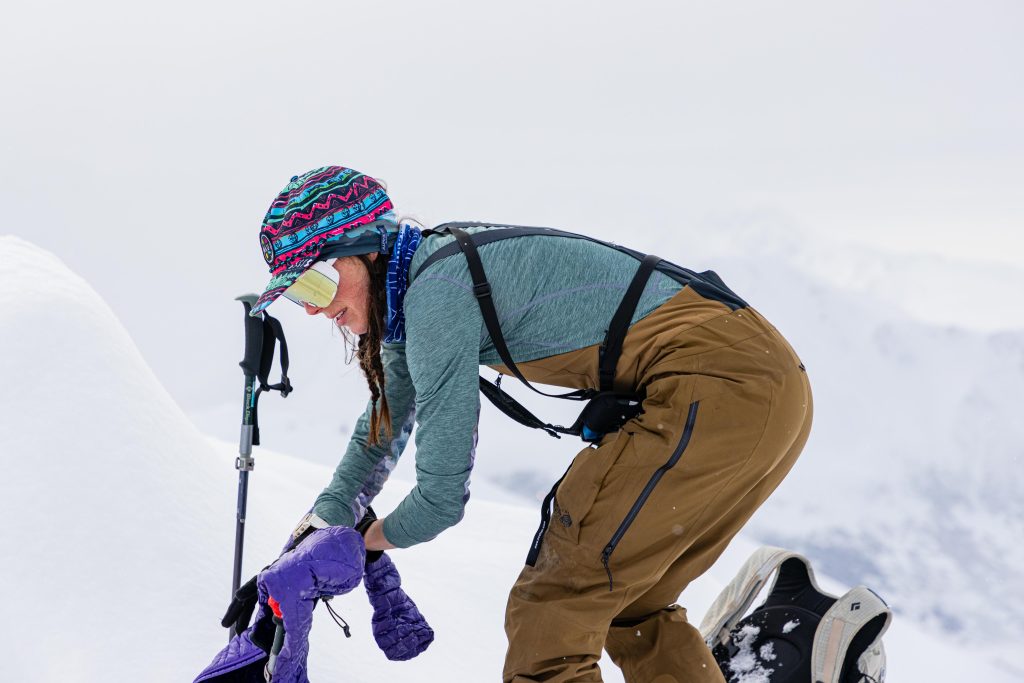 Kelli Spencer Backcountry Skiing Alaska - Alpine Fit Clothing and Base Layers - Toby Harriman Outdoor Lifestyle Photography - 2