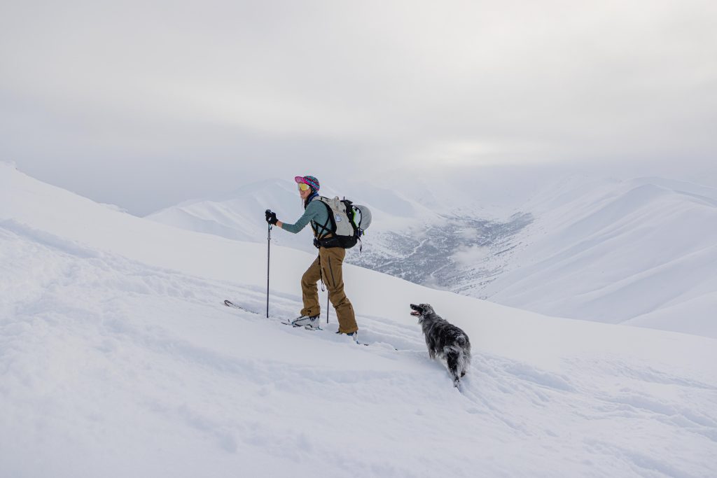 Kelli Spencer Backcountry Skiing Arctic Valley Alaska - Toby Harriman Outdoor Adventure Photography - 1