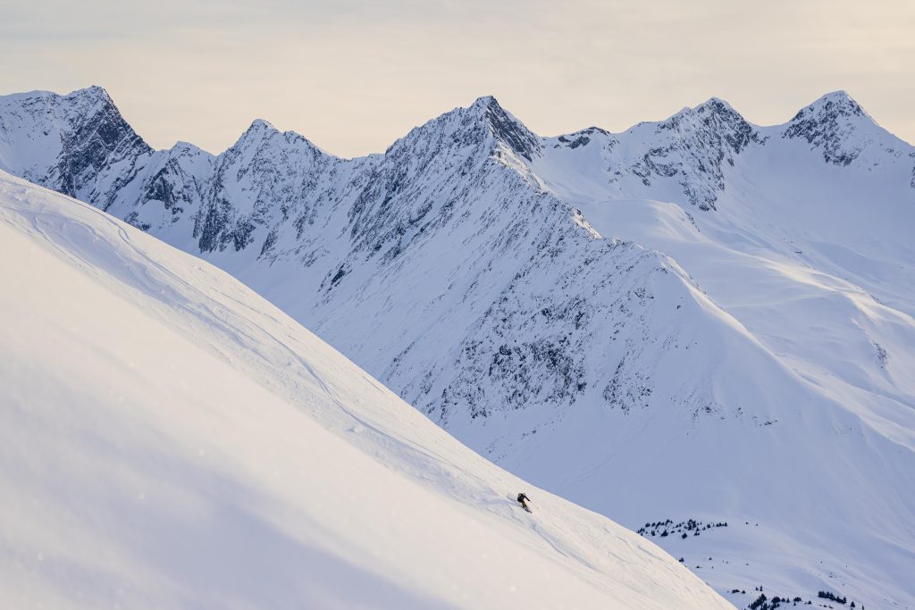 Kelli Spencer Backcountry Skiing Turnagain Pass Tin Can Alaska - Toby Harriman Outdoor Adventure Photography - 1