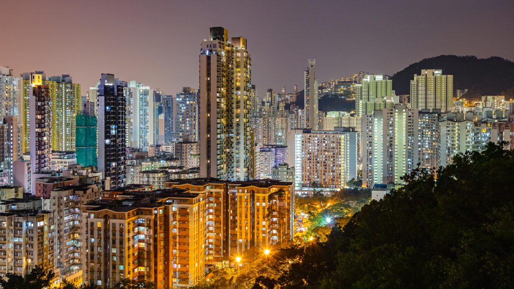Kowloon Hong Kong - Night Skyline Photography