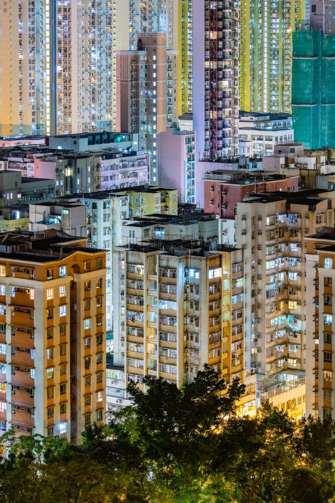 Kowloon Night Photo Housing Towers 2