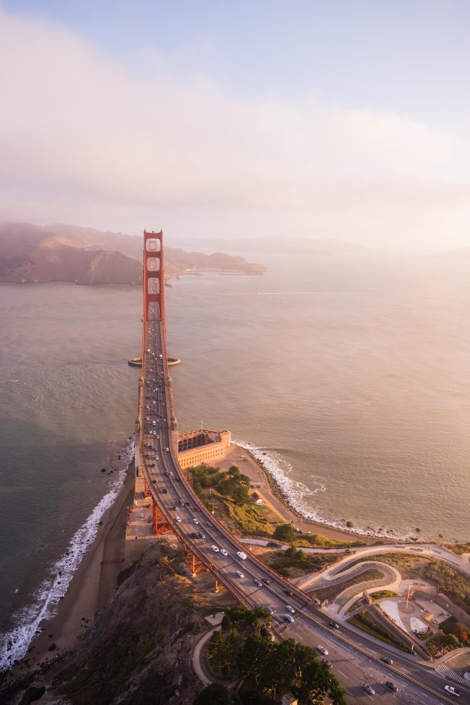 Morning Light - Golden Gate Birdge Aerial