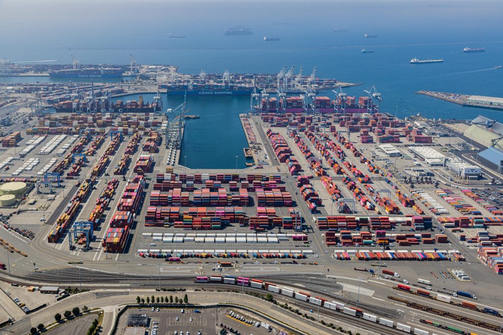 Port of Long Beach California Shipping Industry - Aerial Documentary Photography by Toby Harriman - 1
